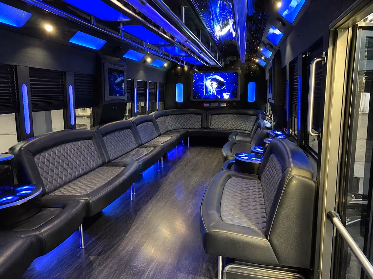 gloucester 28 passenger party bus interior