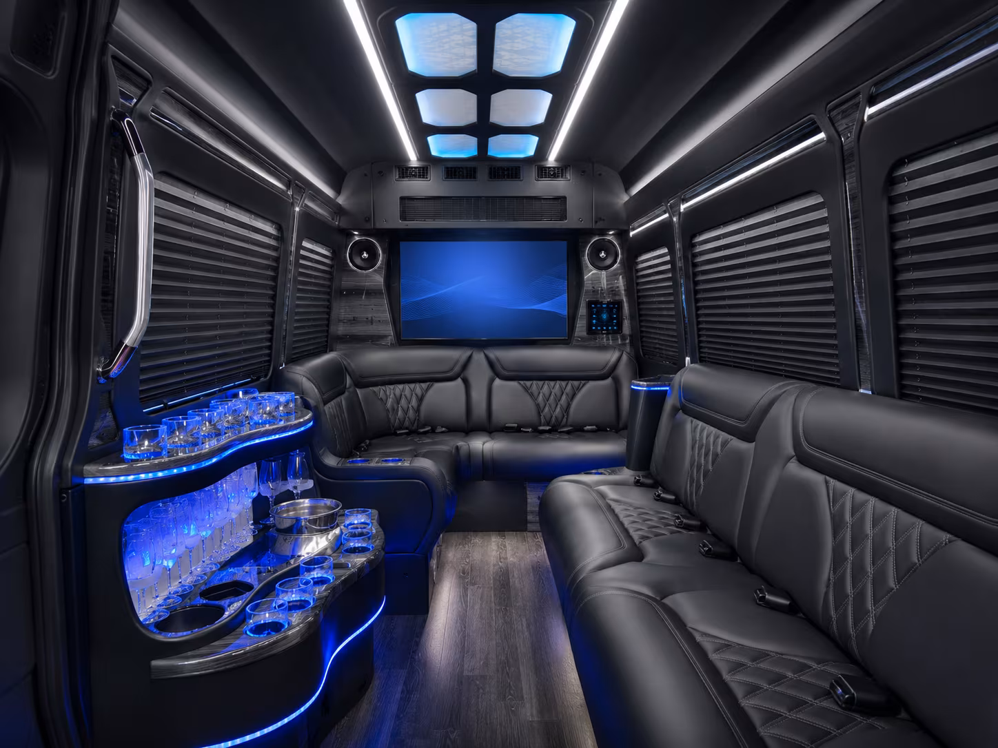 gloucester 50 passenger party bus interior