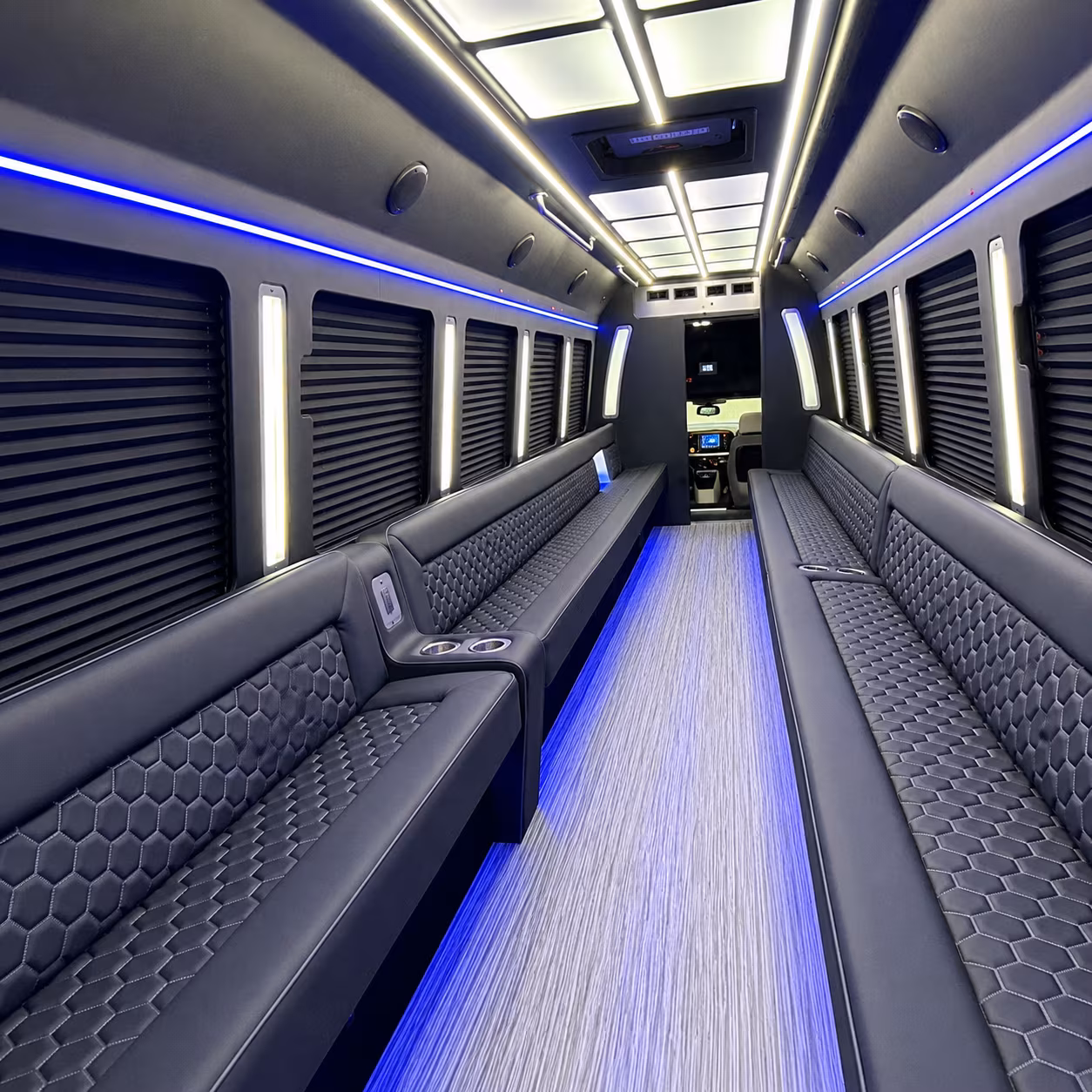 gloucester party bus rental interior