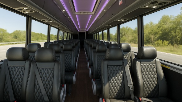 Interior of Charter Bus Company Gloucester's 15 Passenger Minibus in Gloucester