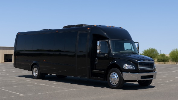 Exterior of Charter Bus Company Egg Harbor Township's 25 Passenger Mini bus in Egg Harbor Township