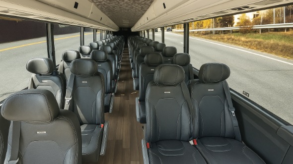 Interior of Charter Bus Company Gloucester's 25 Passenger Mini bus in Gloucester