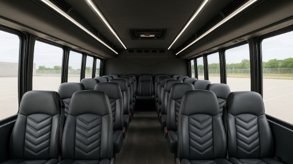 Interior of Charter Bus Company Gloucester's 35 Passenger Minibus in Gloucester