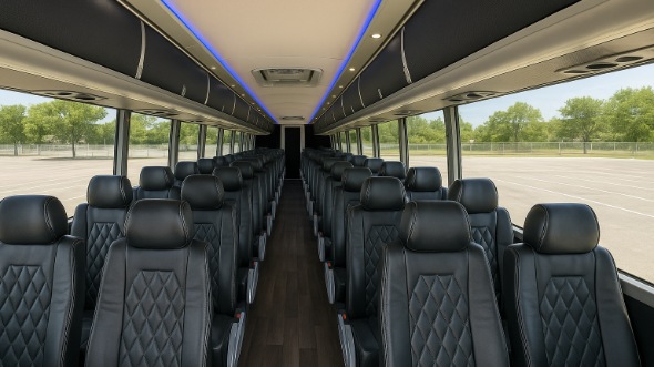 Interior of Charter Bus Company Gloucester's 50 Passenger Charter Bus in Gloucester