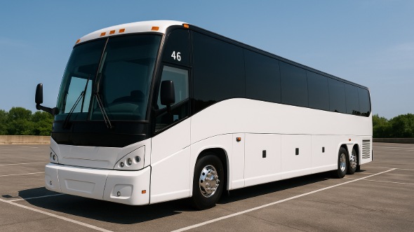 Exterior of Charter Bus Company Gloucester's 54 Passenger Charter Bus in Gloucester