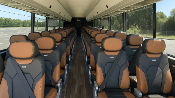 Interior of Charter Bus Company Gloucester's 54 Passenger Charter Bus in Gloucester
