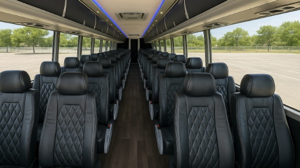 Interior of Charter Bus Company Gloucester's 56 Passenger Charter Bus in Gloucester