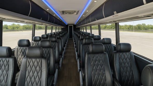 gloucester 55 passenger charter bus inside