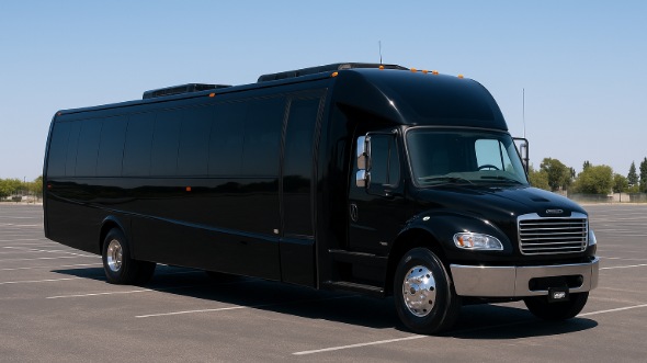 Exterior of Charter Bus Company Gloucester's Party Bus in Gloucester