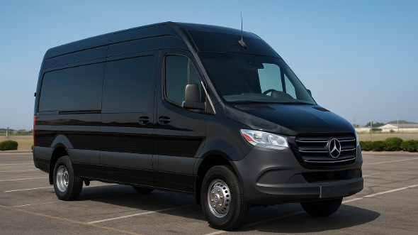 Exterior of Charter Bus Company Gloucester's Sprinter Limo in Gloucester