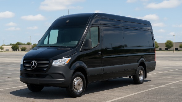 Exterior of Charter Bus Company Gloucester's Sprinter Van Rental With Driver in Gloucester